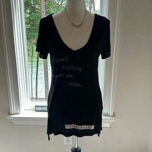 Interi “If there’s anything that makes you happy, then, do it” v-neck tee, soft